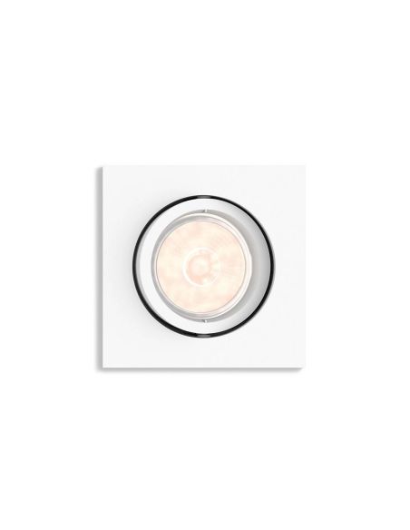 Foco LED Empotrable Cuadrado DONEGAL Bombilla excl. 5,5W IP20 Blanco Ø90mm | LeonLeds
