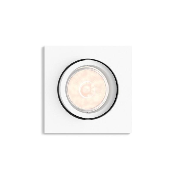 Spot LED Encastrable Carré DONEGAL Ampoule excl. 5,5W IP20 Blanc Ø90mm | LéonLeds