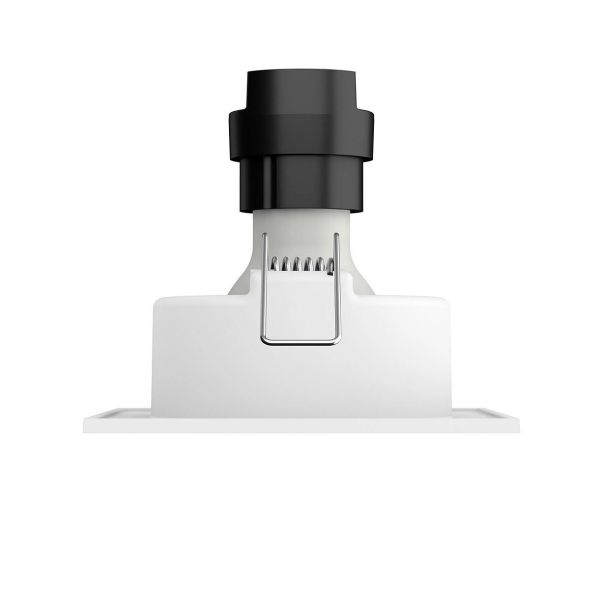 Foco LED quadrado embutido DONEGAL Lâmpada excl. 5,5W IP20 Branco Ø90mm | LeonLeds