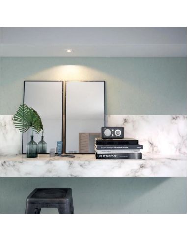 ENNEPER Refletor LED quadrado embutido excl. 1xGU10 5,5W Branco Ø90mm | LeonLeds