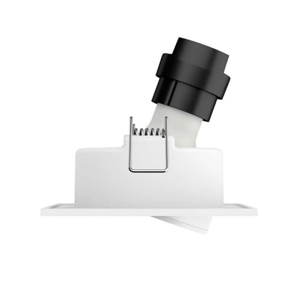 ENNEPER Refletor LED quadrado embutido excl. 1xGU10 5,5W Branco Ø90mm | LeonLeds