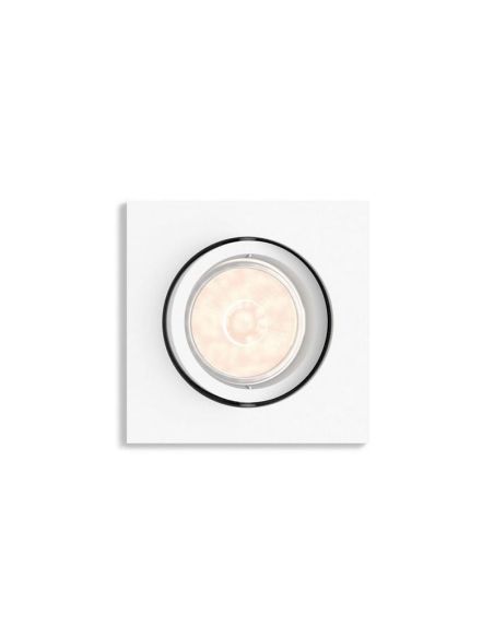 Foco LED Cuadrado Empotrable ENNEPER Bombilla excl. 1xGU10 5,5W Blanco Ø90mm | LeonLeds