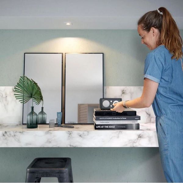 Ampoule Spot LED Encastrable Carré ENNEPER excl. 1xGU10 5,5W Blanc Ø90mm | LéonLeds