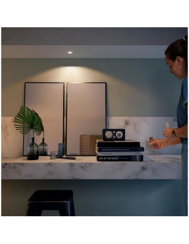 Foco LED Cuadrado Empotrable ENNEPER Bombilla excl. 1xGU10 5,5W Blanco Ø90mm | LeonLeds