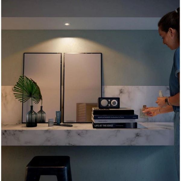 Foco LED Cuadrado Empotrable ENNEPER Bombilla excl. 1xGU10 5,5W Blanco Ø90mm | LeonLeds