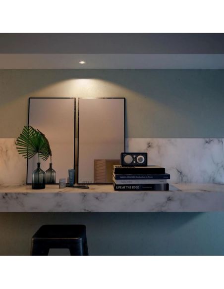 ENNEPER Refletor LED quadrado embutido excl. 1xGU10 5,5W Branco Ø90mm | LeonLeds