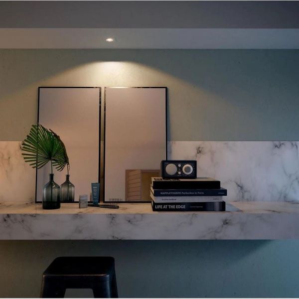 Ampoule Spot LED Encastrable Carré ENNEPER excl. 1xGU10 5,5W Blanc Ø90mm | LéonLeds