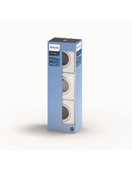 Pack de 3 Spots LED Encastrables Carrés DONEGAL Ampoule excl. 5,5W IP20 Blanc Ø90mm | LéonLeds