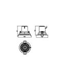 Downlight LED Empotrable POMERON 5W 2700K EyeComfort Ø107,4mm | LeonLeds