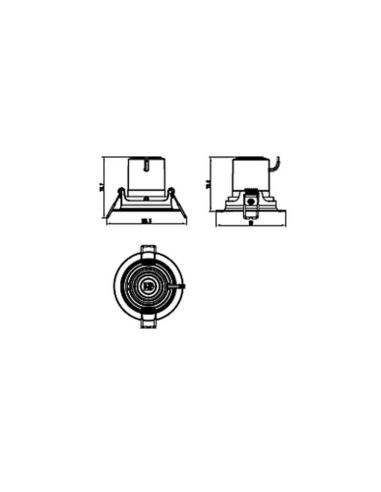 Downlight LED Empotrable POMERON 5W 2700K EyeComfort Ø107,4mm | LeonLeds
