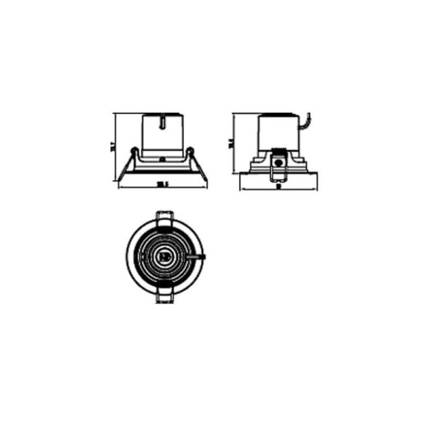 Downlight LED Empotrable POMERON 5W 2700K EyeComfort Ø107,4mm | LeonLeds