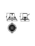 Downlight LED Empotrable POMERON 7W 2700K EyeComfort Ø107,4mm | LeonLeds