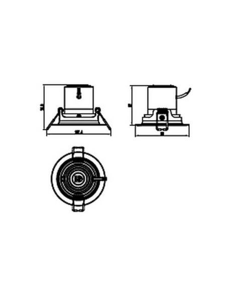 Downlight LED Empotrable POMERON 7W 2700K EyeComfort Ø107,4mm | LeonLeds