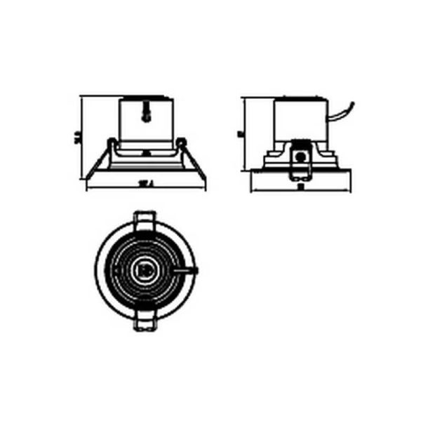 Spot LED encastré POMERON 7 W 2700 K EyeComfort Ø 107,4 mm | LeonLeds
