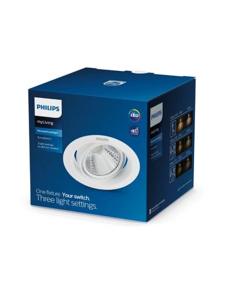 Downlight LED Empotrable POMERON 7W 2700K EyeComfort Ø107,4mm | LeonLeds