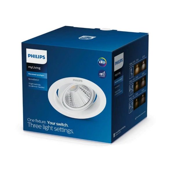 Downlight LED Empotrable POMERON 7W 2700K EyeComfort Ø107,4mm | LeonLeds