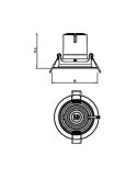 Downlight LED Regulable POMERON 7W 4000K EyeComfort Ø107,4mm | LeonLeds