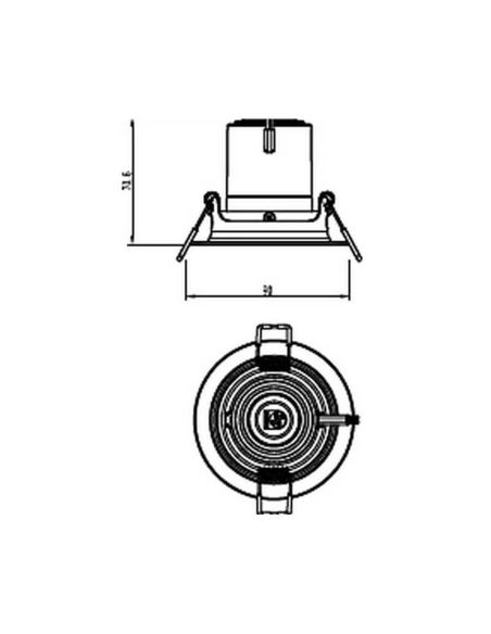 Downlight LED Regulable POMERON 7W 4000K EyeComfort Ø107,4mm | LeonLeds