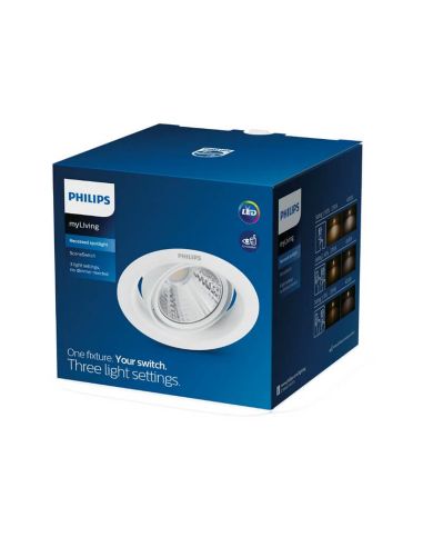 Downlight LED Regulable POMERON 7W 4000K EyeComfort Ø107,4mm | LeonLeds