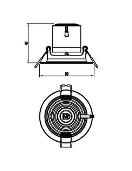 Downlight LED Empotrable Regulable POMERON 3W 4000K EyeComfort Ø107,4mm | LeonLeds