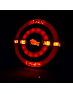 Piloto LED Redondo Trasero con 3 Funciones 12V 24V W208DD 1438 DD L/P | LeonLeds 2