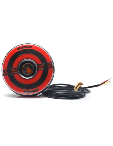 Piloto LED Redondo Trasero con 3 Funciones 12V 24V W208DD 1438 DD L/P | LeonLeds