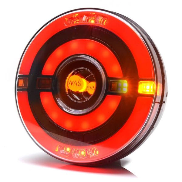 Piloto LED Redondo Trasero con 3 Funciones 12V 24V W208DD 1438 DD L/P | LeonLeds