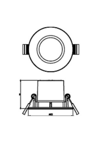 SPARKLE Downlight LED Encastrable 5,5W Lumière Chaude 2700K 350lm Ø85mm | LéonLeds