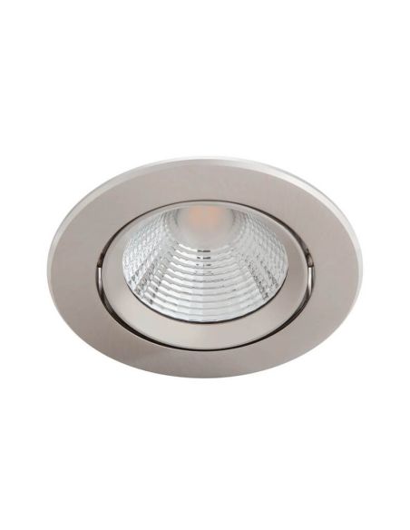 Pack 3 Downlight LED Encastrable SPARKLE 5,5W 2700K 350lm Ø85mm IP20 Nickel | LéonLeds