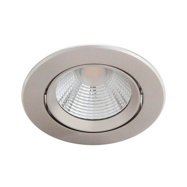 Pack 3 Downlight LED Empotrables SPARKLE 5.5W 2700K 350lm Ø85mm IP20 Níquel | LeonLeds