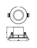 Pack 3 Downlight LED Empotrables SPARKLE 5.5W 2700K 350lm Ø85mm IP20 Níquel | LeonLeds