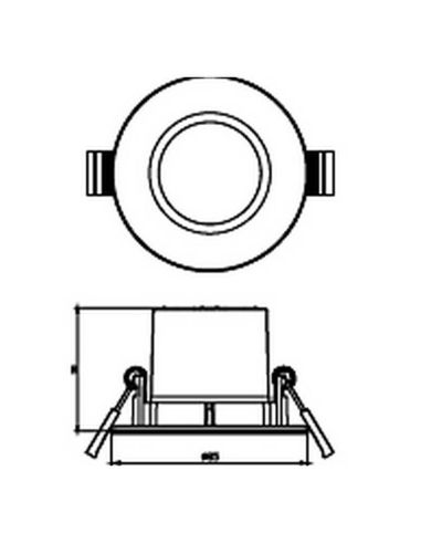 Pack 3 Downlight LED Embutida SPARKLE 5.5W 2700K 350lm Ø85mm IP20 Níquel | LeonLeds