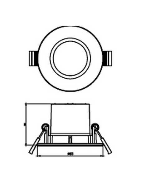 Pack 3 Downlight LED Empotrables SPARKLE 5.5W 2700K 350lm Ø85mm IP20 Níquel | LeonLeds