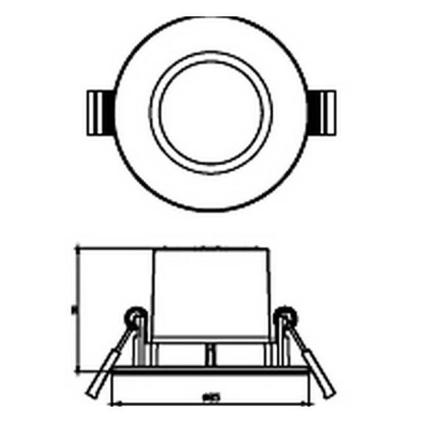 Pack 3 Downlight LED Encastrable SPARKLE 5,5W 2700K 350lm Ø85mm IP20 Nickel | LéonLeds