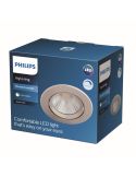 Downlight LED Empotrable SPARKLE 5.5W Luz Cálida 2700K 350lm Ø85mm IP20 Níquel | LeonLeds