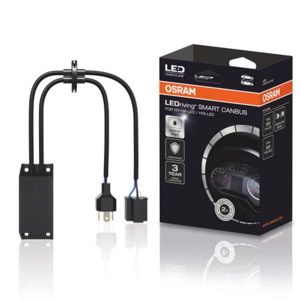 Elimina fallos para Bombillas LED H4 y H19 LEDSC04 Pack 2 Unidades LEDriving Smart Canbus 12W Osram