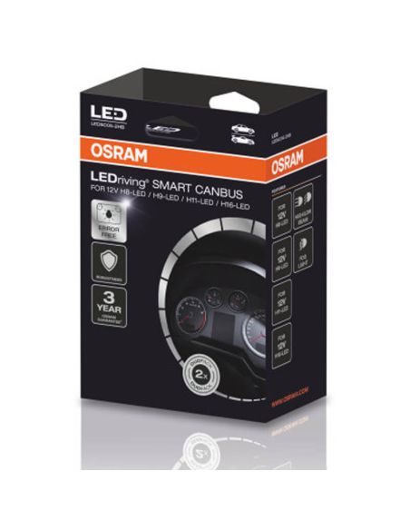 Cancelador fallos para Bombillas LED H8 H9 H11 y H16 LEDSC05 Pack 2 Unidades LEDriving Smart Canbus 12W Osram