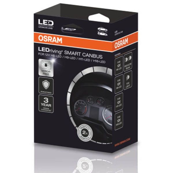 Cancelador fallos para Bombillas LED H8 H9 H11 y H16 LEDSC05 Pack 2 Unidades LEDriving Smart Canbus 12W Osram