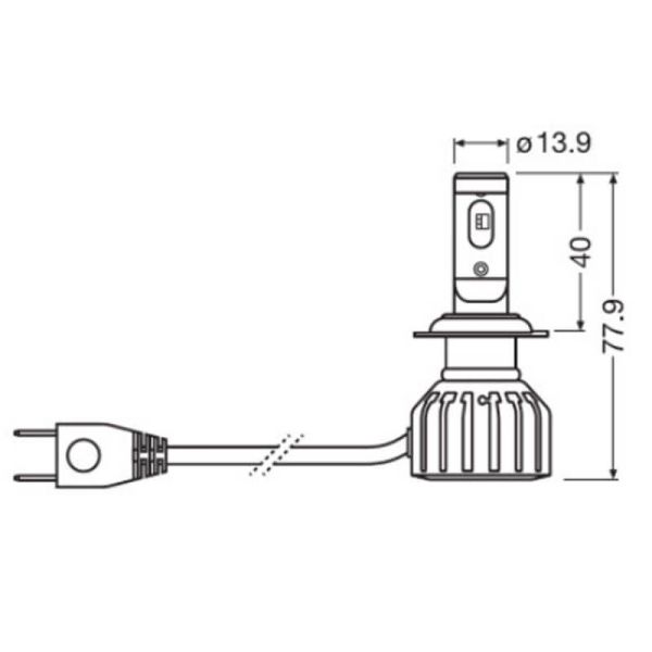 Ampoule LED H7 pour motos Night Breaker Gen 2 homologuée en Espagne +230% 64210DWNBG2-1HFB