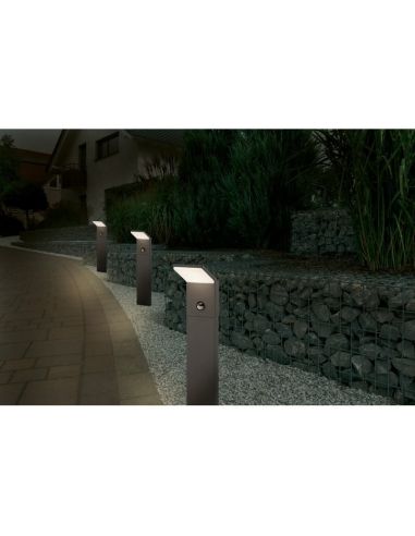 Baliza LED Exterior PEARL con Sensor de Movimiento Altura 50cm 8W 3000K| LeonLeds