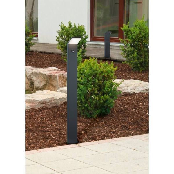 Baliza LED Exterior PEARL con Sensor de Movimiento Altura 50cm 8W 3000K| LeonLeds