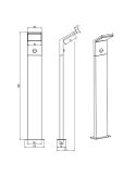 Poste Exterior LED PEARL Sensor Movimiento 8W 3000K IP54 Jardines y Patios | LeonLeds