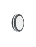 Plafón LED Exterior Redondo PIAVE Sensor Movimiento 11W 1180lm 3000K IP54 Negro Ø30cm | LeonLeds