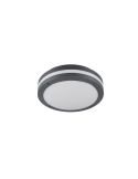 PIAVE Plafon LED Exterior Redondo Sensor de Movimento 11W 1180lm 3000K IP54 Preto Ø30cm | LeonLeds