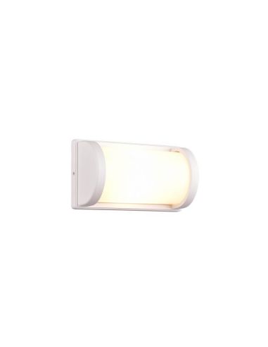 Aplique de Pared Exterior PUELO Rectangular y Alargado Bombilla excl. E27 max. 10W Blanco | LeonLeds
