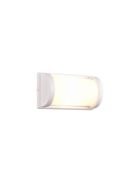 Aplique de Pared Exterior PUELO Rectangular y Alargado Bombilla excl. E27 max. 10W Blanco | LeonLeds