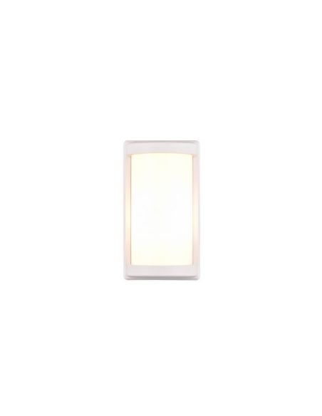 Aplique de Pared Exterior PUELO Rectangular y Alargado Bombilla excl. E27 max. 10W Blanco | LeonLeds