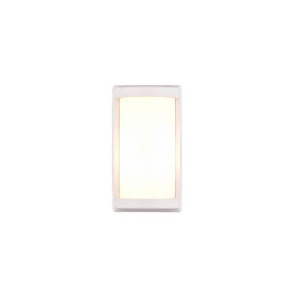 Aplique de Pared Exterior PUELO Rectangular y Alargado Bombilla excl. E27 max. 10W Blanco | LeonLeds
