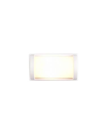 Aplique de Pared Exterior PUELO Rectangular y Alargado Bombilla excl. E27 max. 10W Blanco | LeonLeds