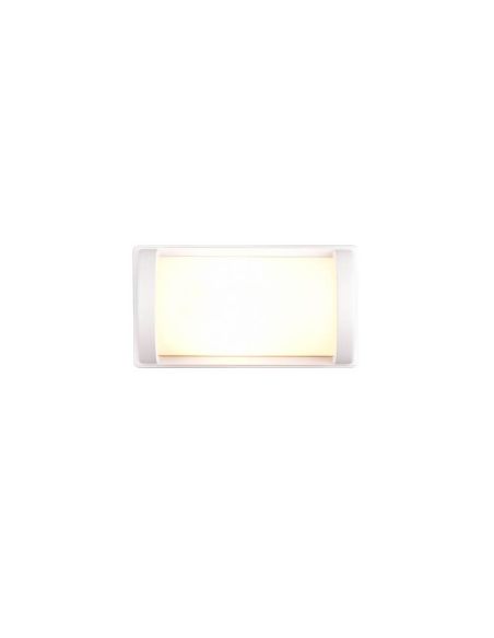 Aplique de Pared Exterior PUELO Rectangular y Alargado Bombilla excl. E27 max. 10W Blanco | LeonLeds